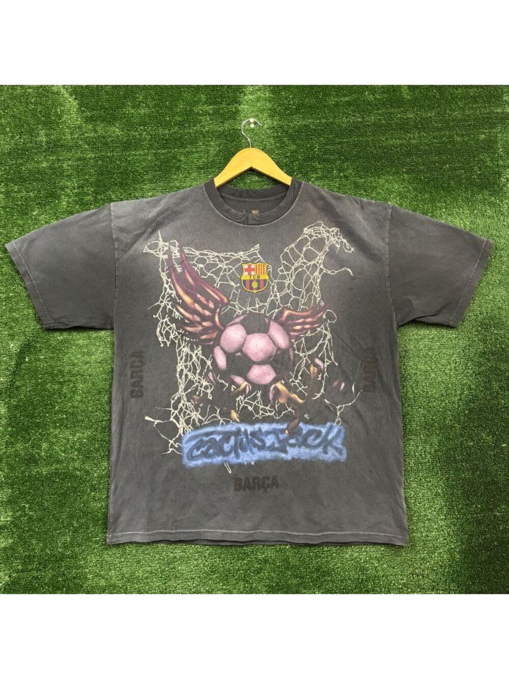 FC Barcelona x Cactus Jack Travis Scott Hip-Hop T-Shirt Size Extra Large